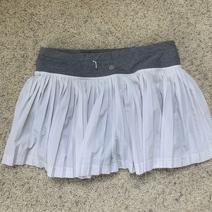 White Lululemon Pleat to Street skirt